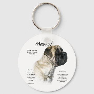 Reverse Brindle Mastiff History  Key Ring