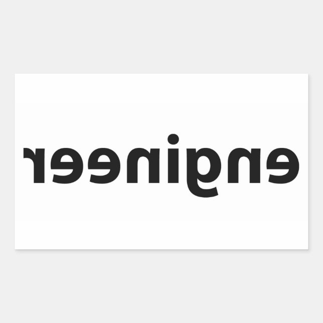 Reverse Engineer Rectangular Sticker (Front)