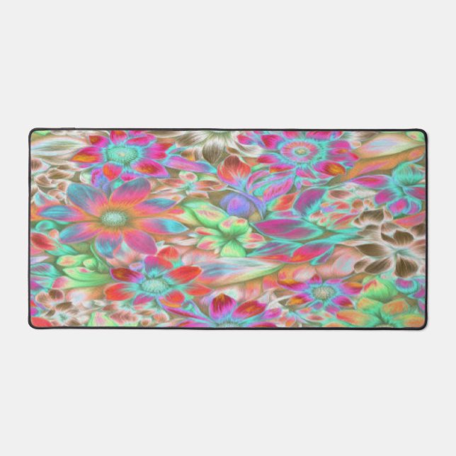 Reverse Floral - Desk Mat (Front)