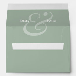 REVERSE Sage Ampersand Wedding Return Address | Envelope