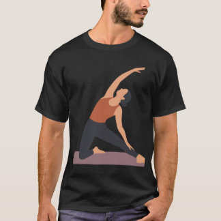 Reverse Warrior Pose Yoga Illustration vintage fri T-Shirt