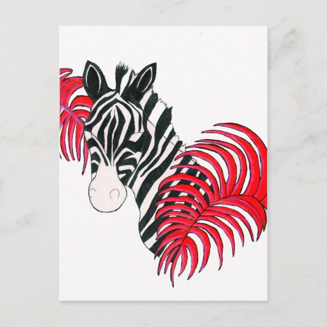 Reverse Zebra Postcard (Front)
