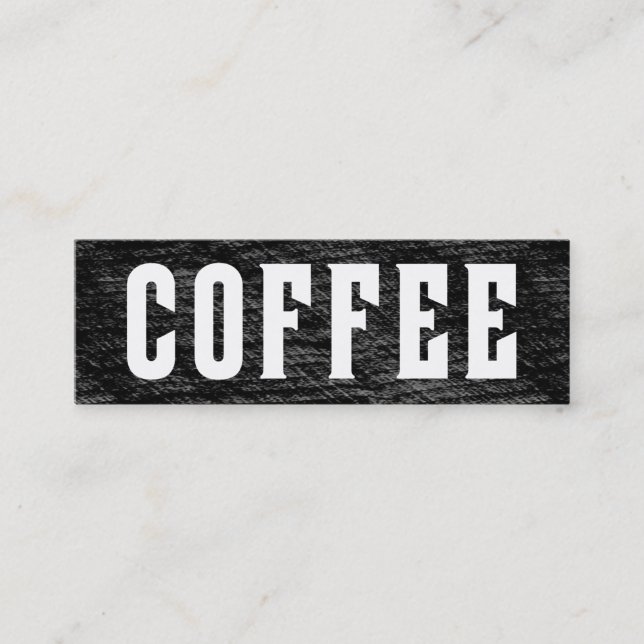 Reversed Letterpress Style Word Coffee Punchcard Loyalty Card (Front)