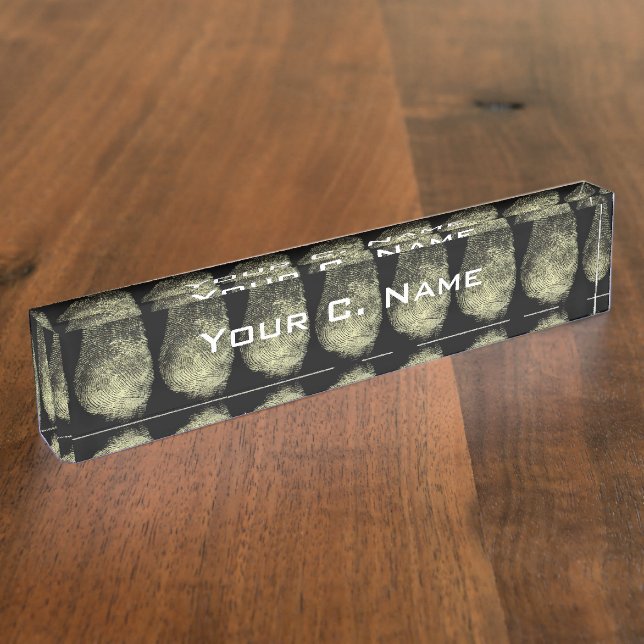 Reversed Loop Fingerprint Nameplate (Side)