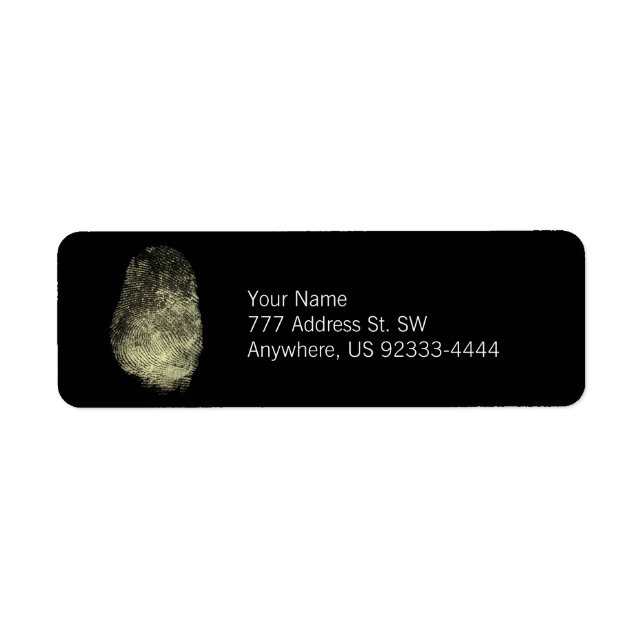 Reversed Loop Fingerprint Return Address Label (Front)