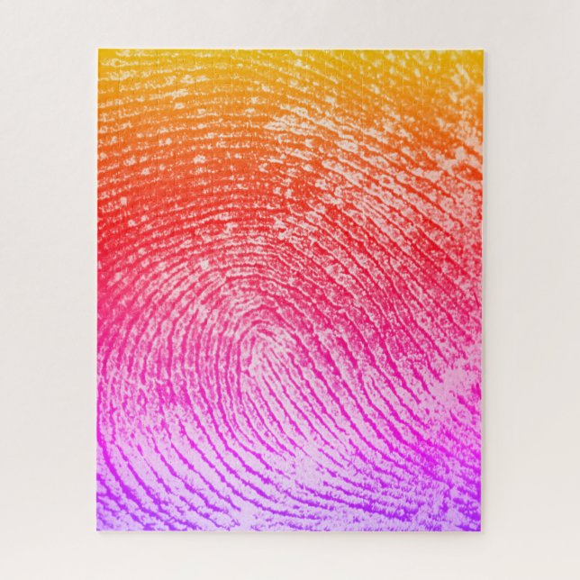 Reversed Loop Full Fingerprint Jigsaw Puzzle (Vertical)
