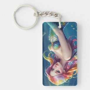 Reversed mermaid key ring