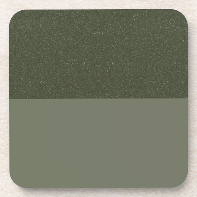 Reversed Moss Green Split Coaster – Customisable (Front)