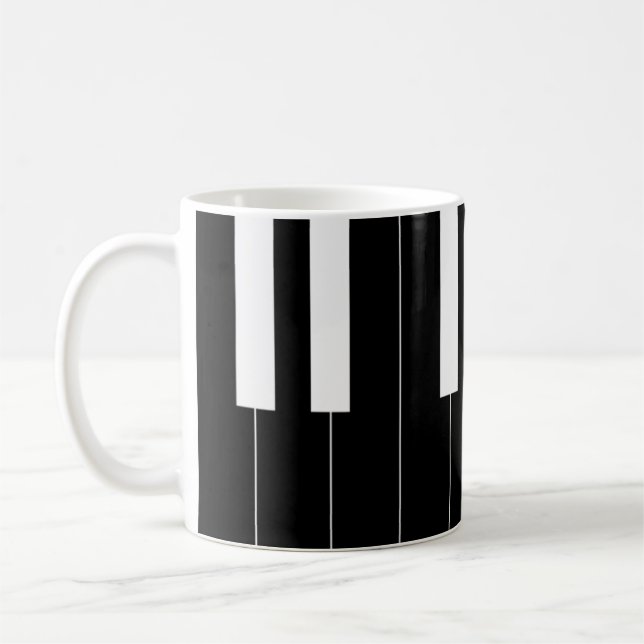 Reversed Piano Keys Coffee Mug (Left)