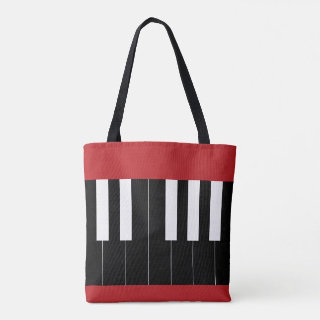 Reversed Piano Keys Tote Bag (Back)