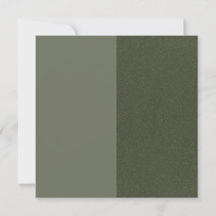 Reversed Split Moss Green Flat Thank You Card