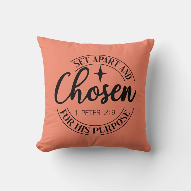 Reversible 1 Peter 2:9 Chosen  Cushion (Front)