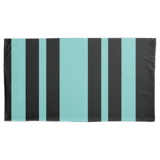 Reversible Aqua Stripes Pillowcase