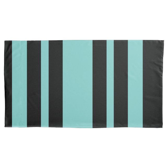 Reversible Aqua Stripes Pillowcase (Front)