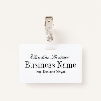 Reversible Black or White Name Tag Badge Craft ID Badge