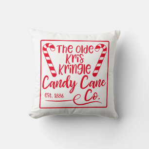 Reversible Candy Cane Co Christmas Cushion