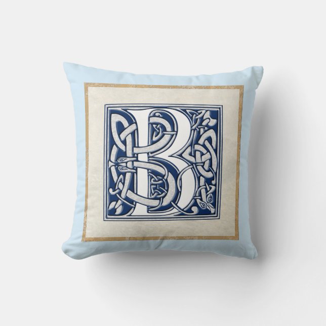 Reversible Celtic B Initial Cushion (Front)