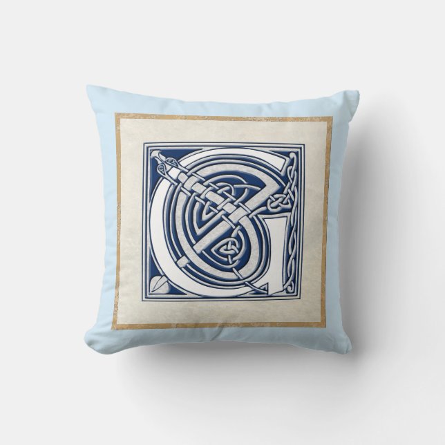 Reversible Celtic G Initial Cushion (Front)