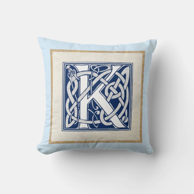 Reversible Celtic K Initial Cushion (Front)