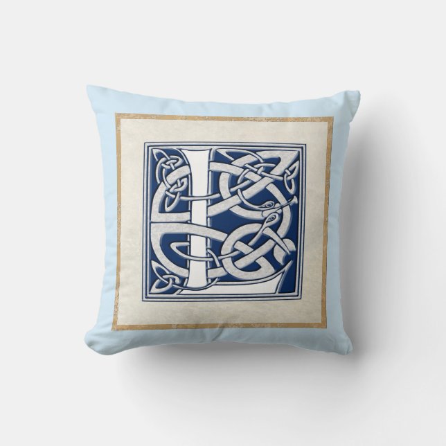 Reversible Celtic L Initial Cushion (Front)