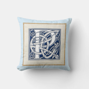 Reversible Celtic P Initial Cushion
