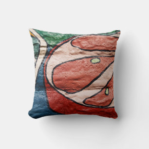 Reversible Colourful Abstract Graffiti on a Pillow