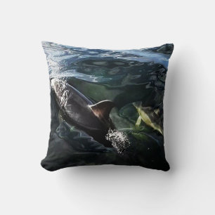 Reversible Common Dolphin Mum and Baby Cushion