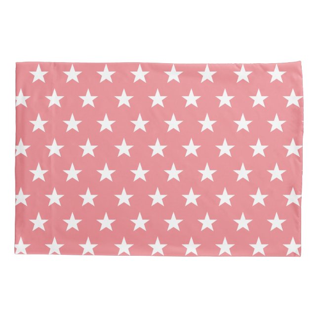 Reversible Coral Star Pillowcase (Back)