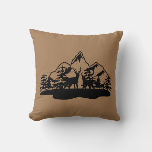 Reversible Deer Silhouette Cushion