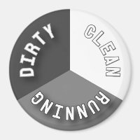 Reversible Dishwasher Grey Clean Dirty Running