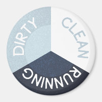 Reversible Dishwasher Navy Blue Clean Dirty