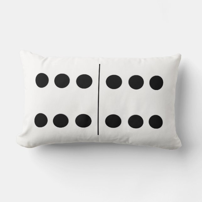 Reversible Double 6 Domino Pillow (Front)