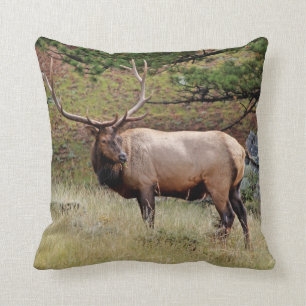 Reversible Elk and Deer on a Pillow