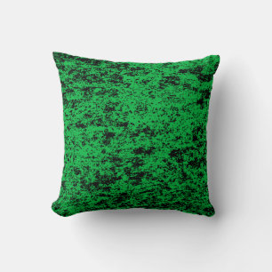 Reversible Green and Black Textured Pillow