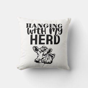 Reversible Hanging With My Herd Cow Cushion