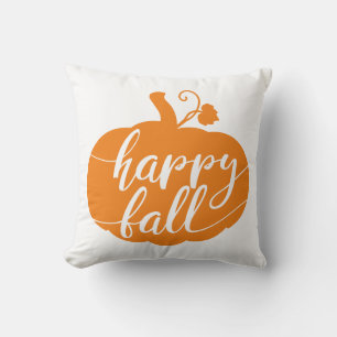 Reversible Happy Fall Pumpkin Cushion
