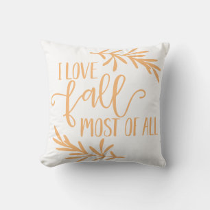 Reversible I Love Fall Most Of All Cushion