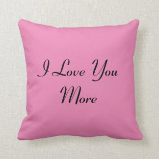 Reversible I Love You More Cushion