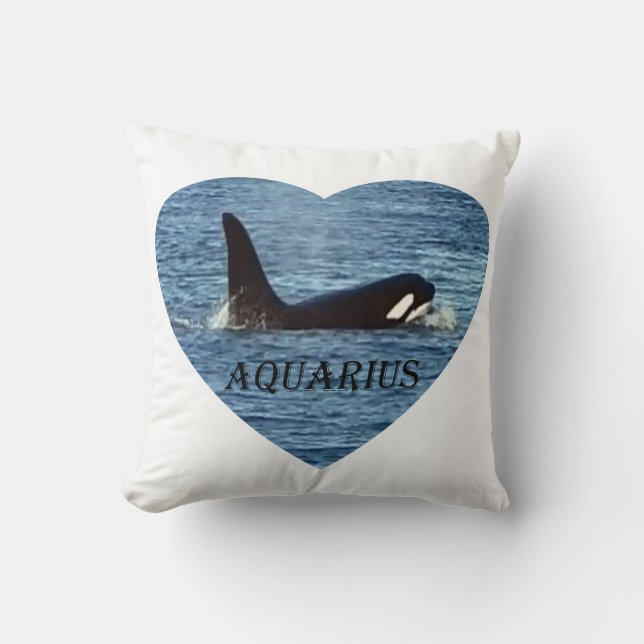 Reversible Killer Whale "Aquarius" Orca Cushion (Front)