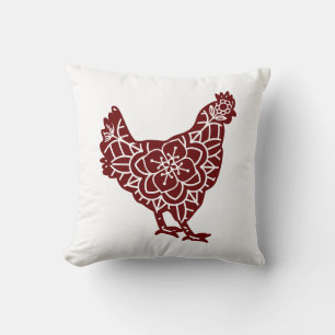Reversible Mandala Chicken  Cushion