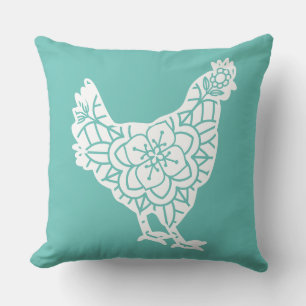 Reversible Mandala Chicken Cushion