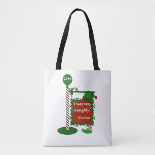 Reversible Naughty to Nice All Over Print Tote Bag