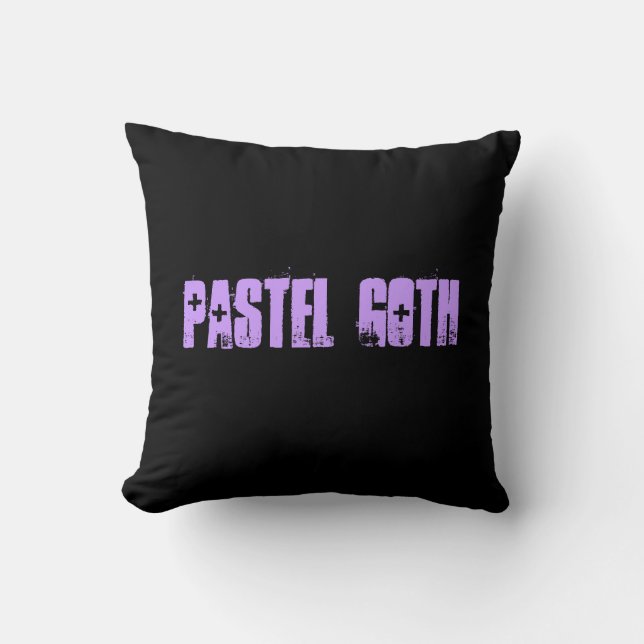 Reversible Pastel Goth Throw Pillow (Front)