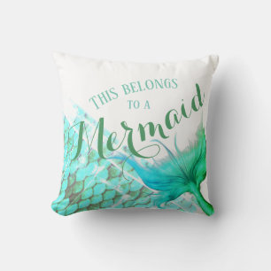 Reversible Personalised Mermaid Name or Message Cushion