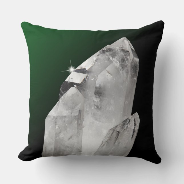Reversible Picture of Quartz Healing Crystals Cushion (Front)