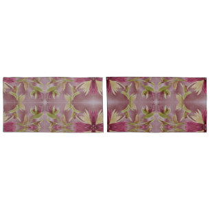 Reversible Pillow Cases With Olive And Burgundy