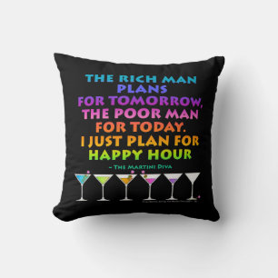 REVERSIBLE Plan for Happy Hour Martini Zen America Cushion