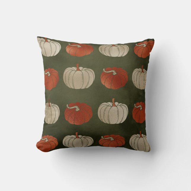 Reversible Pumpkins Fall Cushion (Front)