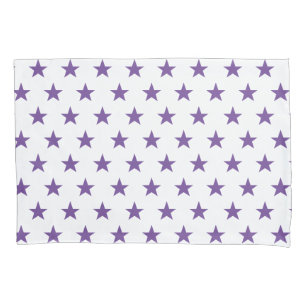 Reversible Purple and White Pillowcase