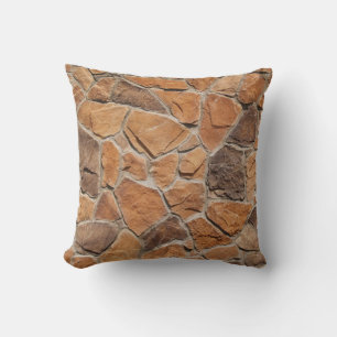 Reversible Red Stone Wall Pillow